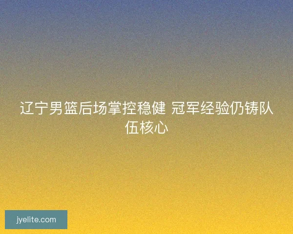 辽宁男篮后场掌控稳健 冠军经验仍铸队伍核心
